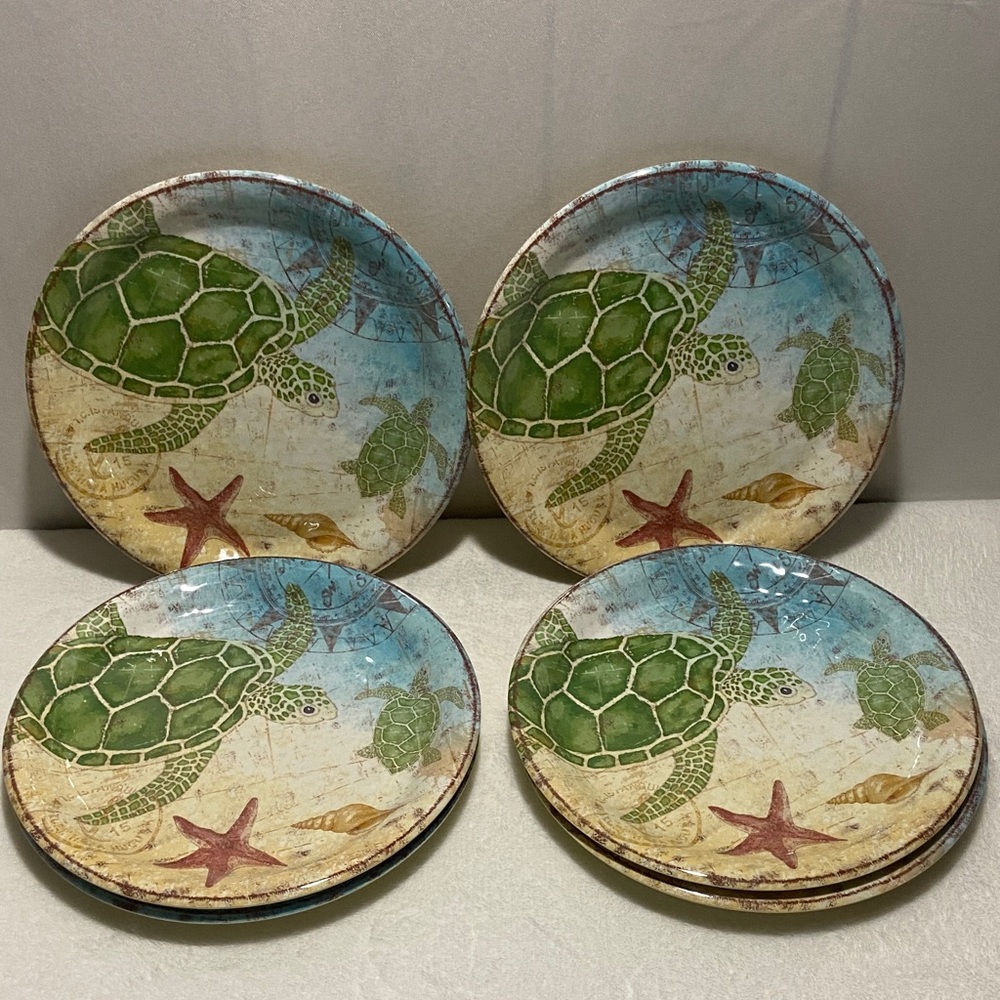 Pier 1 imports melamine sea turtles plates set of 6